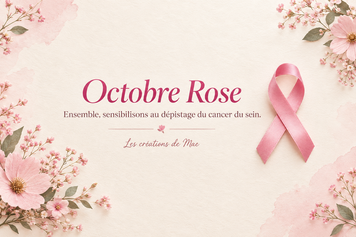 Bannière Octobre Rose pour Les créations de Mae
